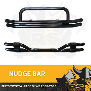 Stainless Steel Nudge Bar COMBO suit Toyota Hiace (SLWB) 2005-2018 Front Rear