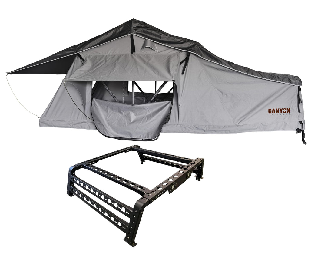 ROOF TOP TENT PACKAGE - 2 PERSON LONG STYLE SOFT SHELL TENT CANYON OFFROAD