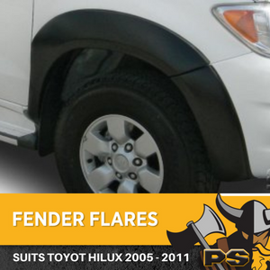 Black Fender Flares Wheel Arch to suit Toyota Hilux SR5 SR 2005 - 2011 Front