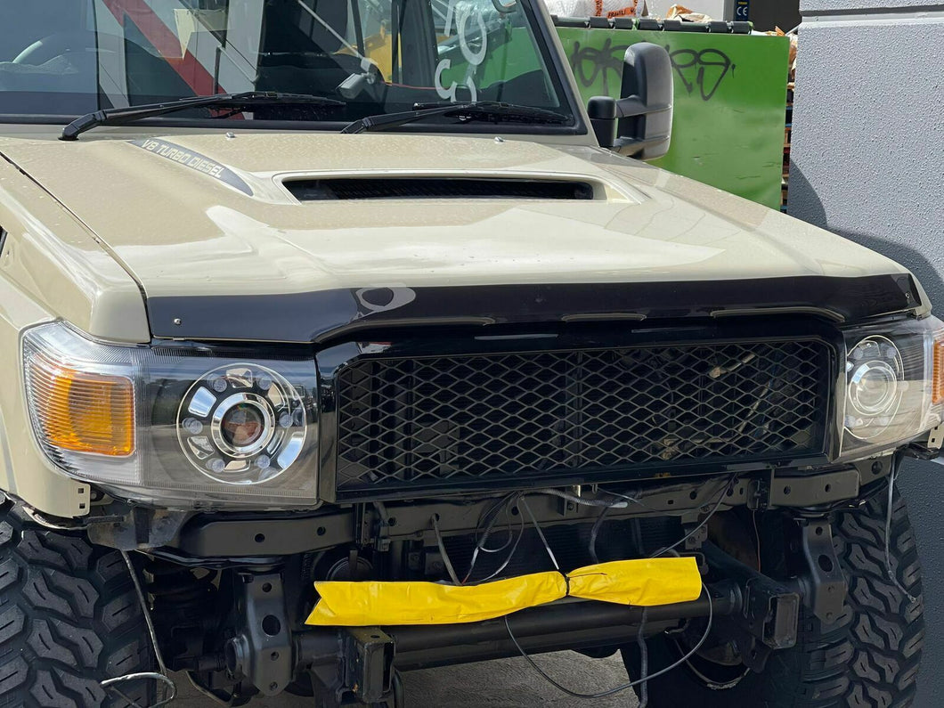Gloss Black Mesh Grill to suit Toyota Landcruiser VDJ 76 79 78 70 SERIES 2007-2021
