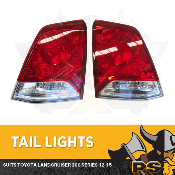 Tail Gate Lights Pair to suit Toyota Landcruiser 200 Series 12-15 Rear Tail Lamp
