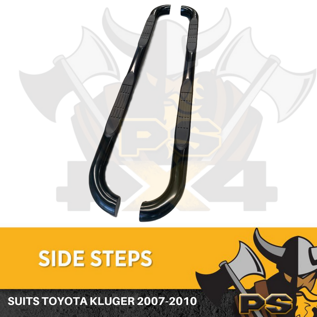 Black Tube Side Steps Running Board For Toyota Kluger 2007-2010 Model