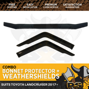 Bonnet Protector Weathershields suit Toyota Landcruiser UTE 70 76 79 Series 2017