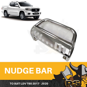 PS4X4 Nudge Bar Chrome to Suit LDV T60