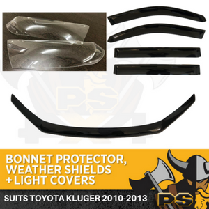 Bonnet Protector & Window Visors to suit Toyota Kluger 2007-2010 Weathershields (Copy)
