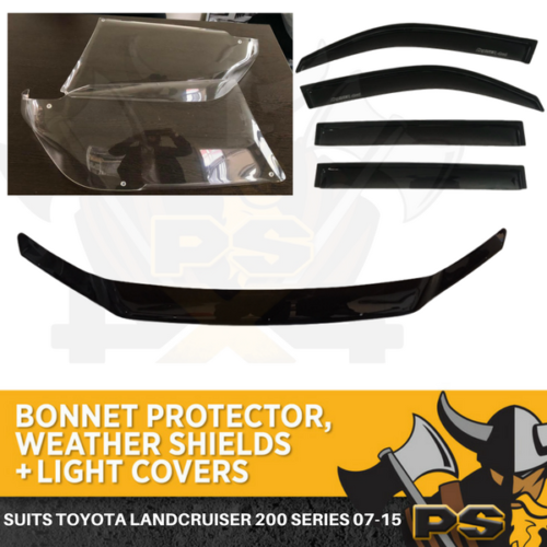 Bonnet Protector, Visors & Headlight Covers Suit Toyota Landcruiser 200 Series