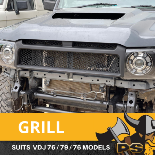 Matte Black Mesh Grill to suit Toyota Landcruiser VDJ 76 79 78 70 SERIES 2007-2021