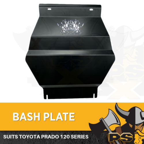 Black Bash Plate Sump Guard for Toyota Prado 120 Series 2003-2009 Heavy Duty 4mm