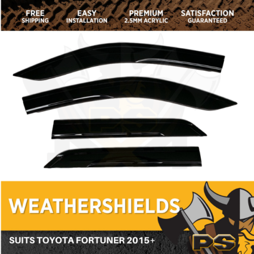 Weathershields Window Visors Weather Shields to suit Toyota Fortuner 2015-2019
