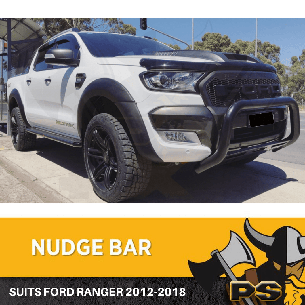 Black Nudge Bar Suitable for Ford Ranger PX MKII 2012-2018 Sensor Tech Pack