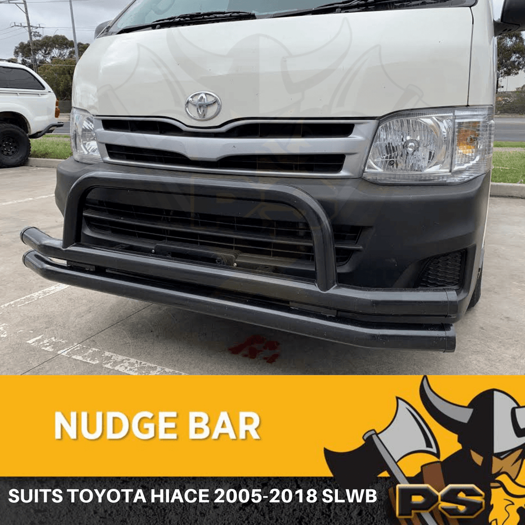 Black Nudge bar to suit Toyota Hiace (LWB) Long Wheel Base 2005-2018
