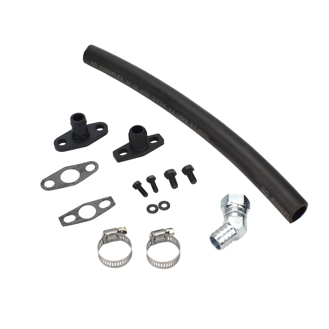 Turbo Oil Drain Hose Kit 4G63T DSM Eclipse 1G 2G EVO 1~3 BorgWarner S200 S300 S400