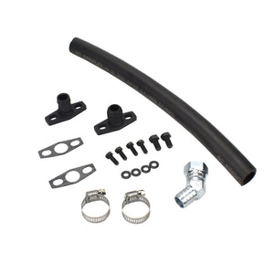 Turbo Oil Drain Hose Kit Mitsubishi 4G63T EVO 4~9 Garrett G-Series G25 G30 G35