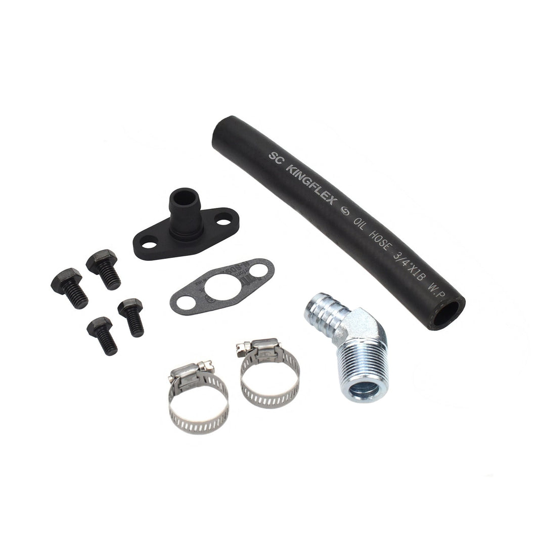 Turbo Oil Drain Hose Kit Nissan TD42 GU GQ with stock Hitachi HT18
