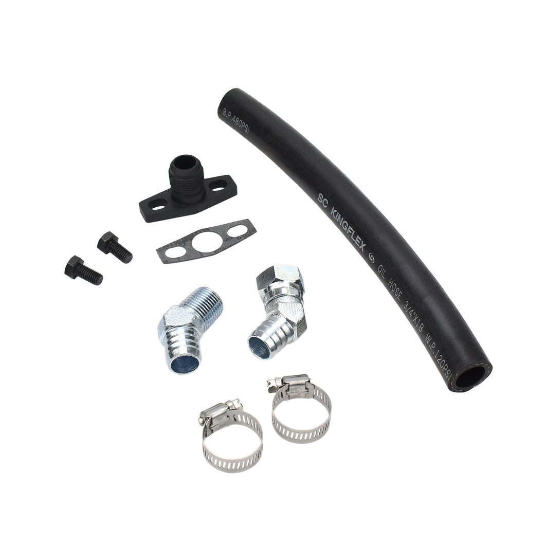 Turbo Oil Drain Hose Kit Toyota 22R 22RE with Garrett GT30R GT35R