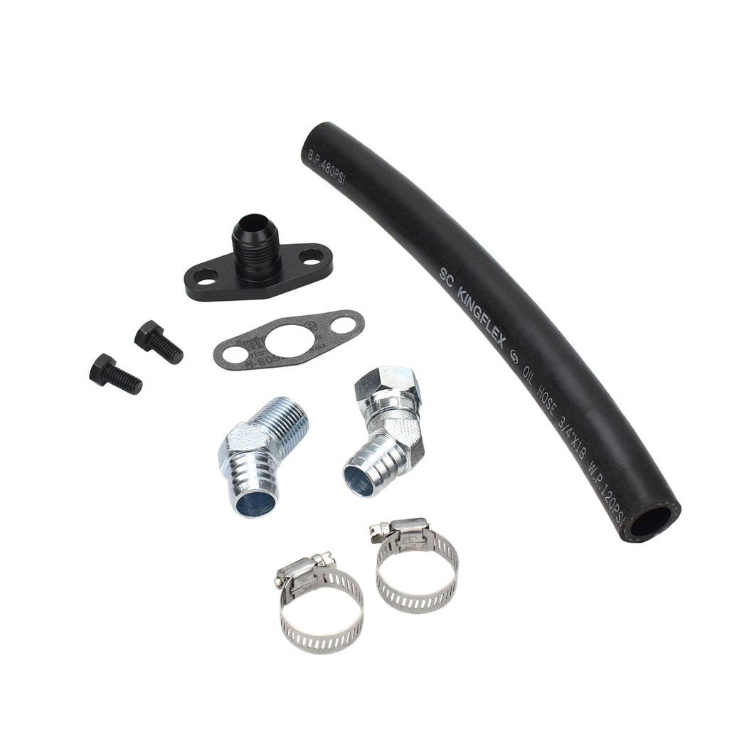 Turbo Oil Drain Hose Kit Toyota 2RZ 3RZ with Holset HX30 HX35