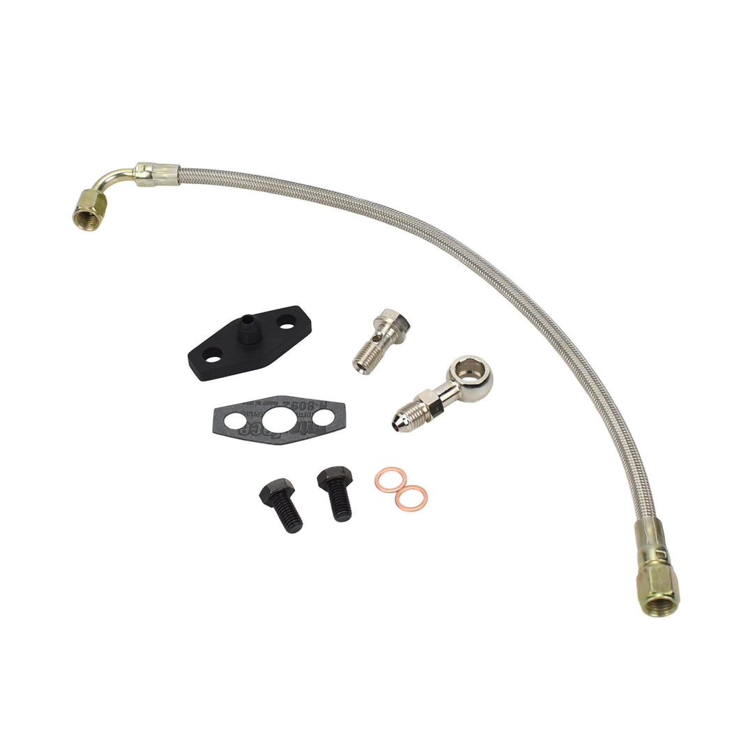 Turbo Oil Feed Line Kit 4G63T EVO 4~9 Garrett T3 T4 (Head Location)