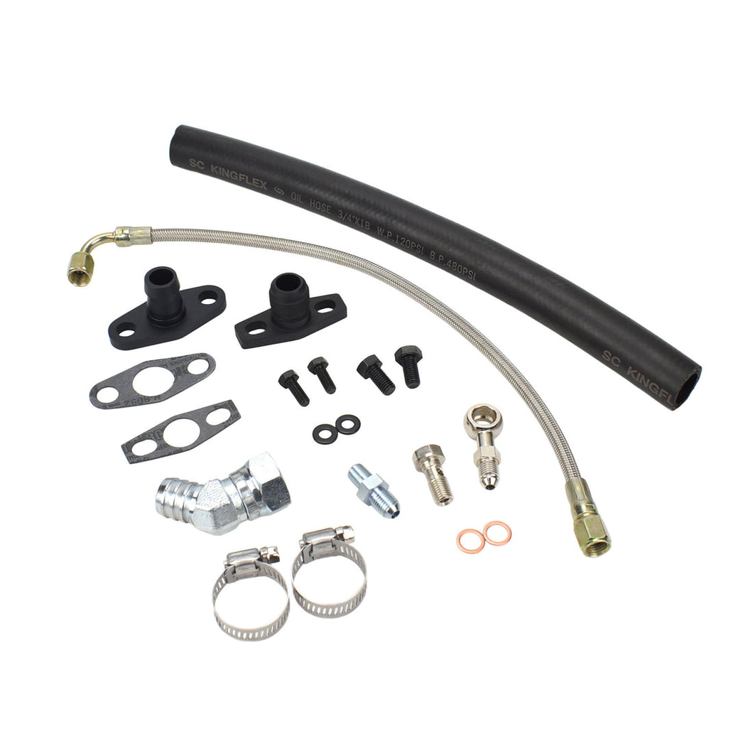 Turbo Oil Feed Return Line Kit Mitsubishi 4G63T EVO 4~9 Precision PTE