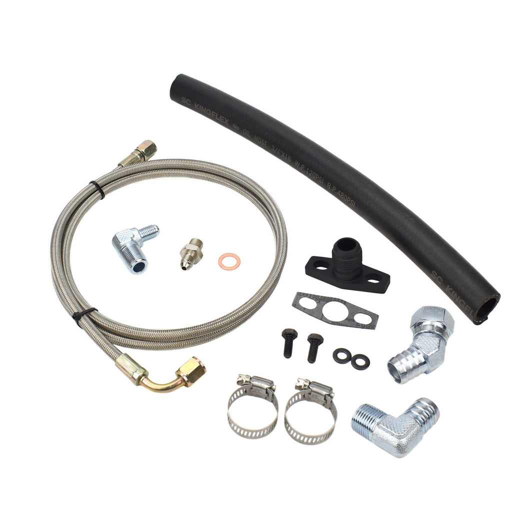 Turbo Oil Feed Return Line Kit Mitsubishi Lancer 4B12 2.4L with EVO X 10 TD05H