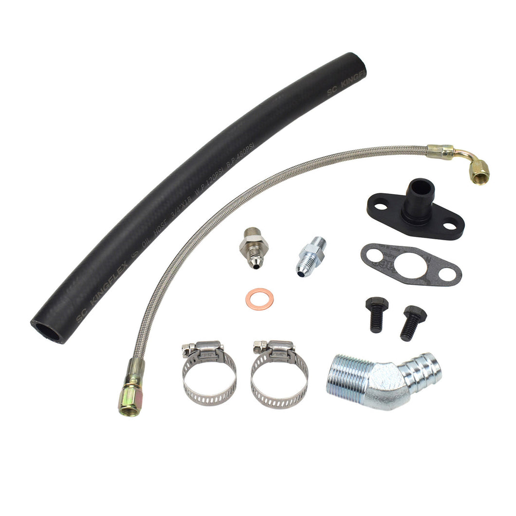 Turbo Oil Feed Return Line Kit Nissan RB20 RB25 RB30 with Precision PTE