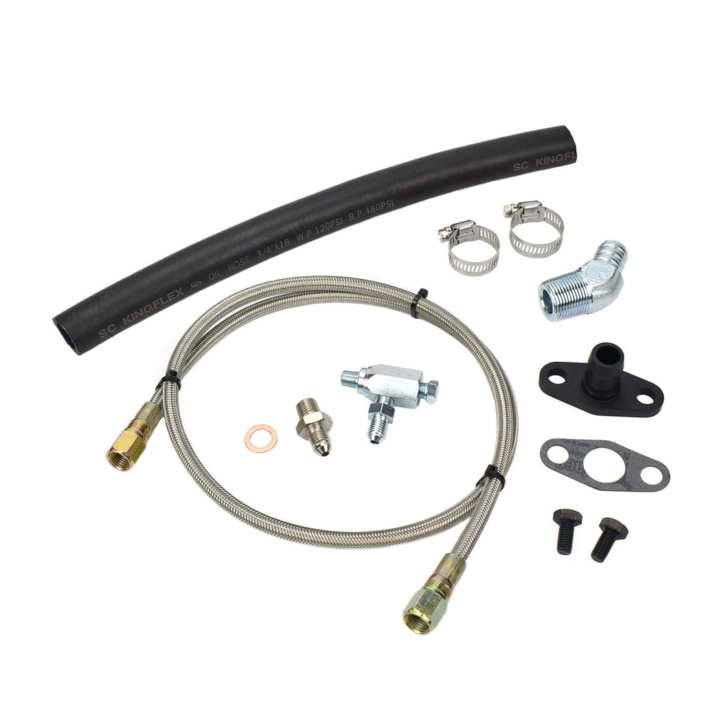 Turbo Oil Feed Return Line Kit Toyota Land Cruiser 1HZ with Holset HX30 HX35