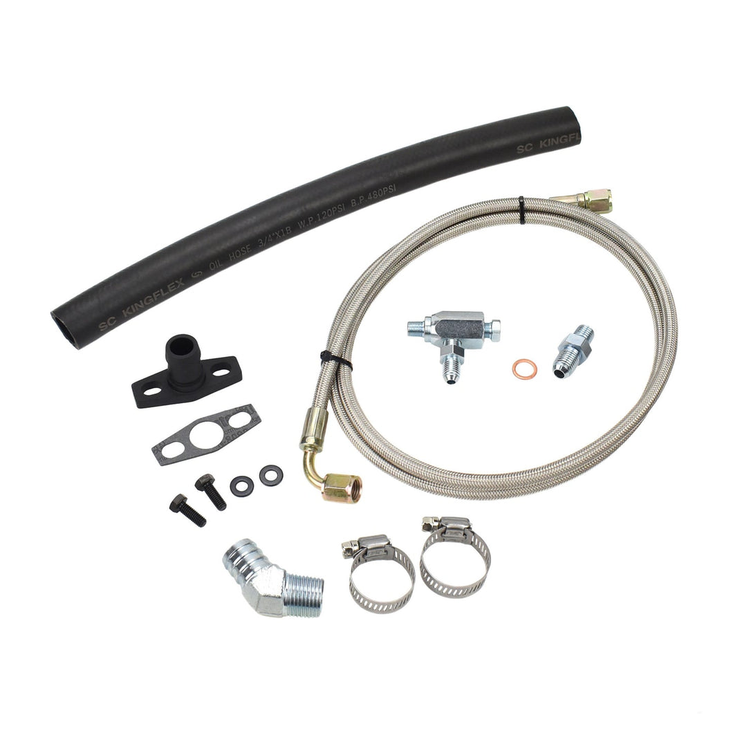 Turbo Oil Feed Return Line Kit Toyota 2H with TD05H Oil-Cooled