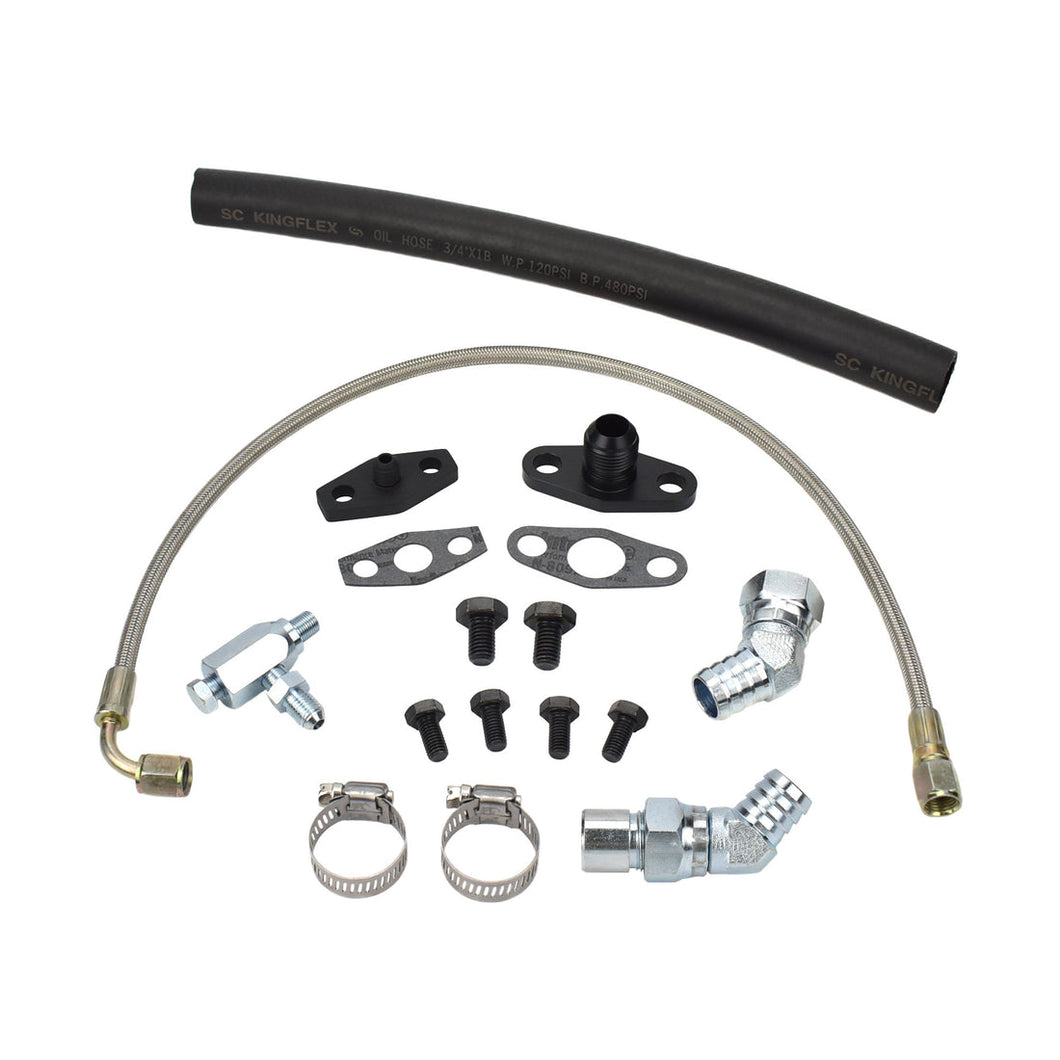 Turbo Oil Feed Return Line Kit for Toyota Land Cruiser J80 1FZ-FE with T3 T4 T67