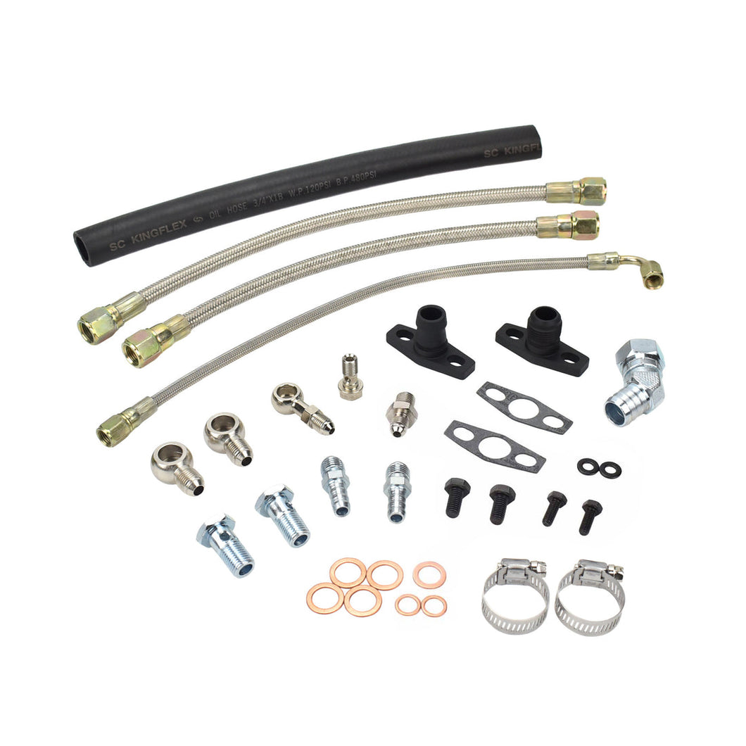 Turbo Oil Water Line Kit Mitsubishi 4G63T EVO 4~9 BorgWarner EFR Series