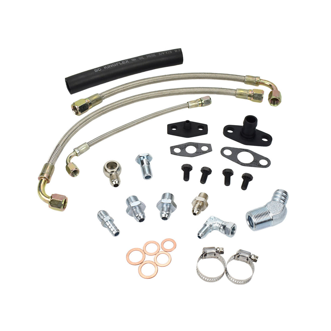 Turbo Oil Water Line Kit Nissan RB20 RB25 RB30 with Garrett T3 T4 (M16 Water Port)