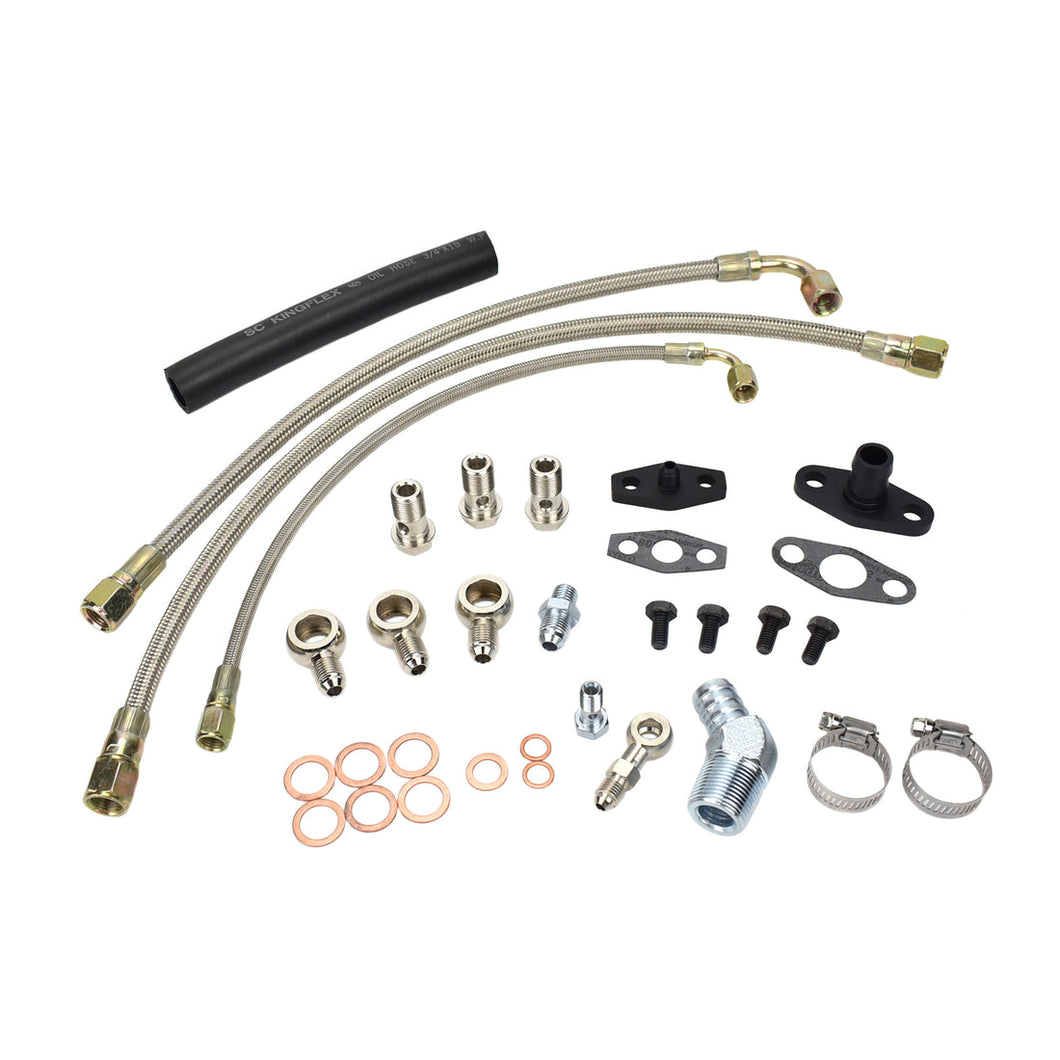 Turbo Oil Water Line Kit Nissan TD42 GU with stock Hitachi HT18