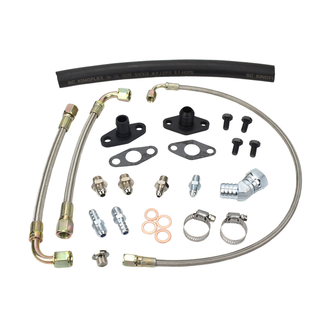 Turbo Oil Water Line Kit Toyota Supra 1JZ 2JZ with Garrett GTW3884R T04Z