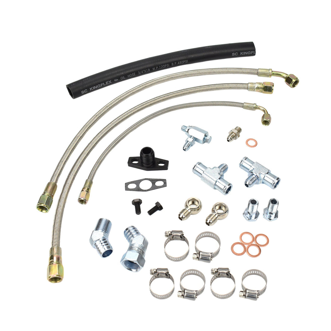 Turbo Oil Water Line Kit Toyota 2RZ-FE 3RZ-FE with BorgWarner EFR Series