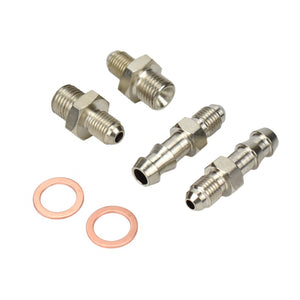 4AN to M14x1.5 Turbo Water Adapter & Barb Fitting Kit