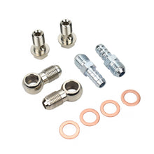 Load image into Gallery viewer, 6AN to M12x1.25 Turbo Water Banjo Bolt &amp; Barb Fitting Kit

