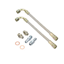 Load image into Gallery viewer, Universal Turbo Water Line Kit 6AN 3/8&quot; Hose Straight to 90 Degree M14x1.5
