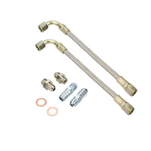 Load image into Gallery viewer, Universal Turbo Water Line Kit 6AN 3/8&quot; Hose Straight to 90 Degree M14x1.5
