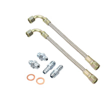 Load image into Gallery viewer, Universal Turbo Water Line Kit 6AN 3/8&quot; Hose Straight to 90 Degree M16x1.5
