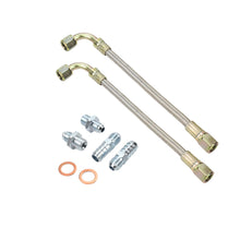 Load image into Gallery viewer, Universal Turbo Water Line Kit 6AN 3/8&quot; Hose Straight to 90 Degree M16x1.5
