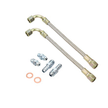 Load image into Gallery viewer, Universal Turbo Water Line Kit 6AN 3/8&quot; Hose Straight to 90 Degree M12x1.5
