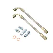 Load image into Gallery viewer, Universal Turbo Water Line Kit 6AN 3/8&quot; Hose Straight to 90 Degree M12x1.5
