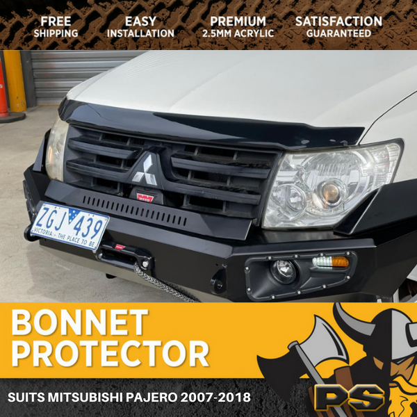 Bonnet Protector for Mitsubishi Pajero 2007-2018 Wagon Tinted Guard