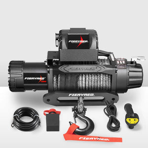 12V 13000LBS Electric Winch Synthetic Rope